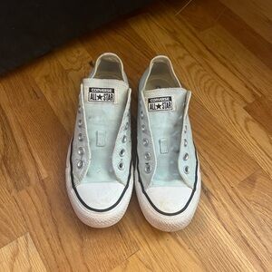 Blue Converse Low Tops
